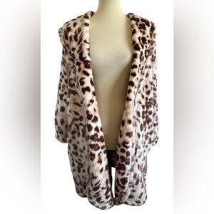 Aerie Sherpa Super Soft Cozy Plush Oversized Leopard Print Robe Size Large READ